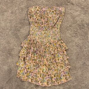 100% rayon strapless paisley dress from Aqua